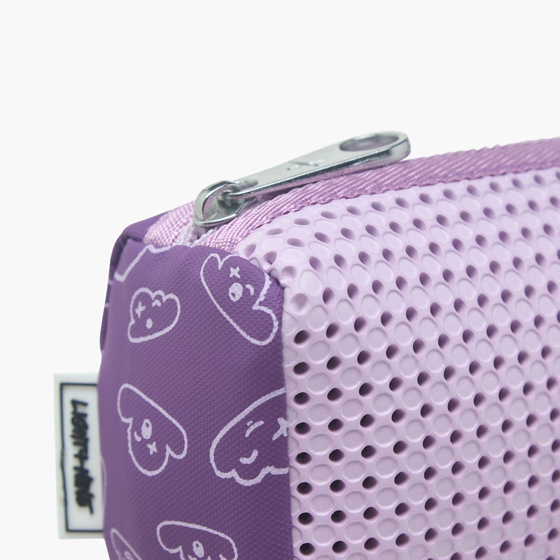 light_and_nine Pouch-With Jibbitz-1 Cmprt With Zipper Closure- (Eva) Purple \ 22X7X14 - Image 4
